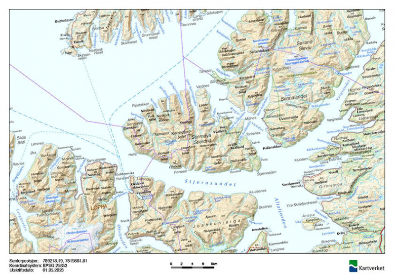Localization and topology of Stjernøya