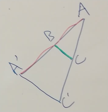 Figure 5 : Reproduction du Théorème de Thalès par Mosy