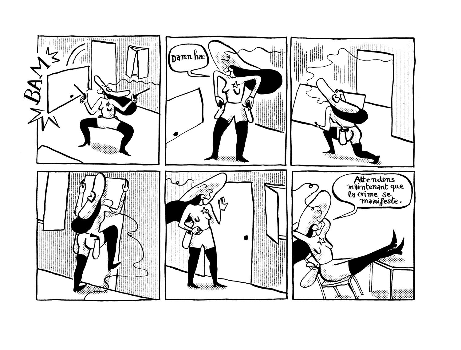 Fig. 1. Sarah Ménard, extraits de Susan la Shériffe, 2023