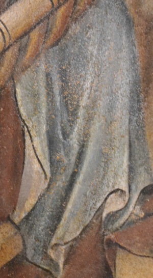 Fig. 21 : Les plis du vêtement de saint Luc