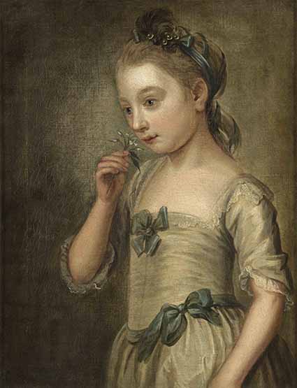 Fig. 3 : Philippe Mercier, L’odorat, toile issue de la série Les Cinq Sens, huile sur toile, 1750, Wellington, Te Papa Tongarewa, Museum of New Zealand